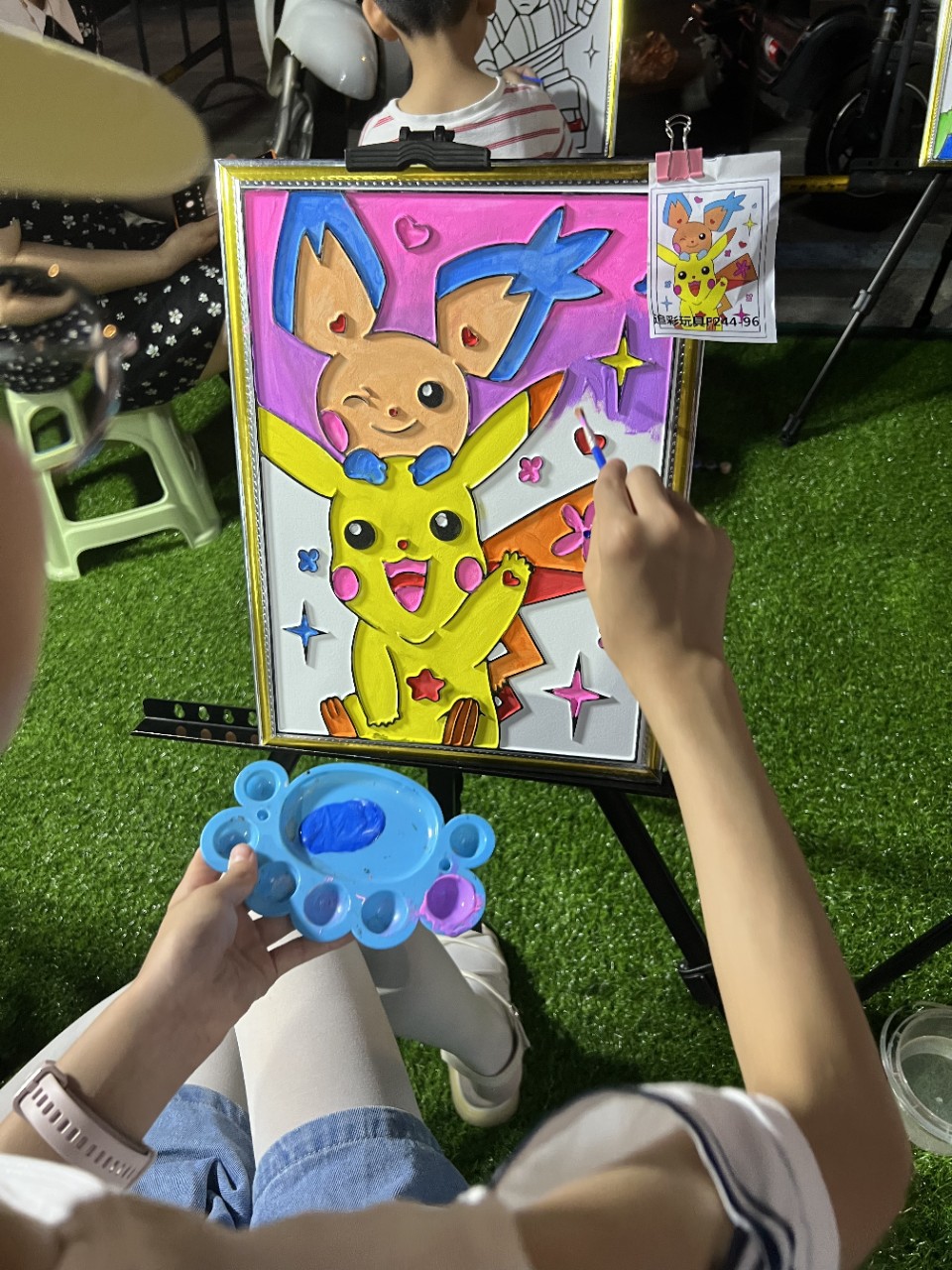 New Stall Concave-Convex Drawing Board Three-Dimensional Children Diy Park Square Night Market Stall Graffiti Drawing Board Wholesale