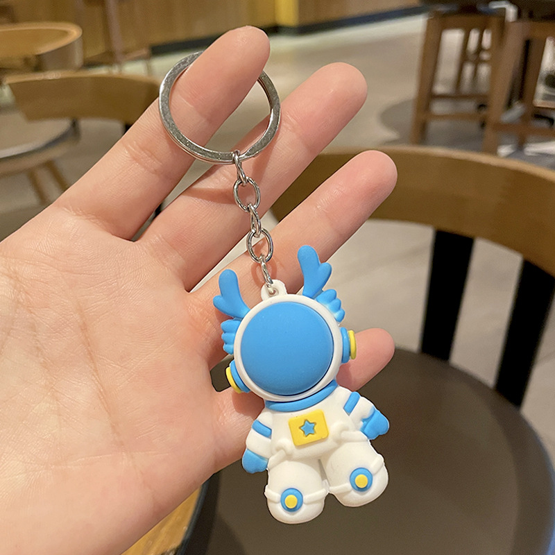 Wholesale Cartoon Space Rabbit Car Key Ring Cute Creative Backpack Pendant Astronaut Bag Ornaments Small Gift