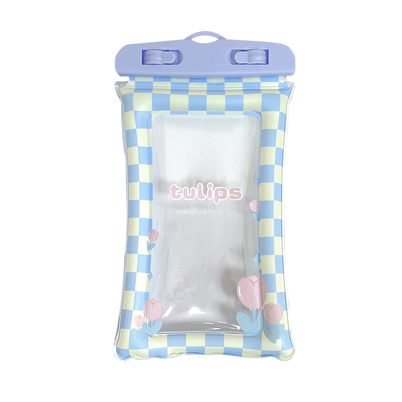 Cartoon Cute Airbag Mobile Phone Waterproof Bag Unisex Travel Beach Essential Waterproof Kit Comes with Lanyard