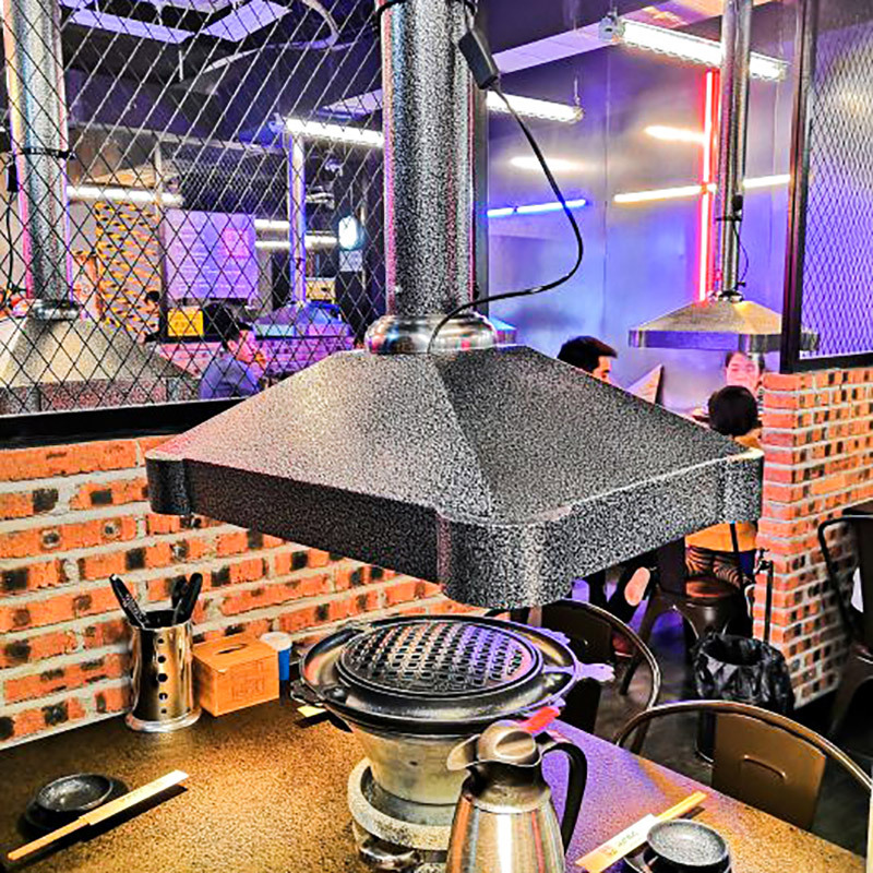 烧烤排烟管烤肉排烟伸缩管烤羊腿方形排烟罩吸烟机烤肉店排风设备