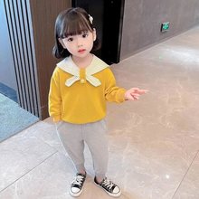女童套装新款卫衣洋气女宝宝小童儿童装秋季秋装两件套韩版潮