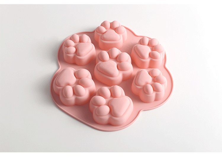 现货 猫爪硅胶模具慕斯蛋糕模狗爪果冻布丁磨具滴胶diy手工皂模具