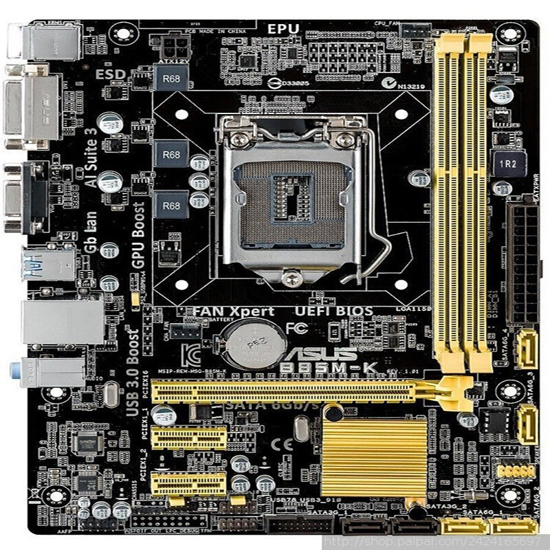 适用于 华硕b85m-k家用办公台式电脑 b85主板 支持ddr3 1150针