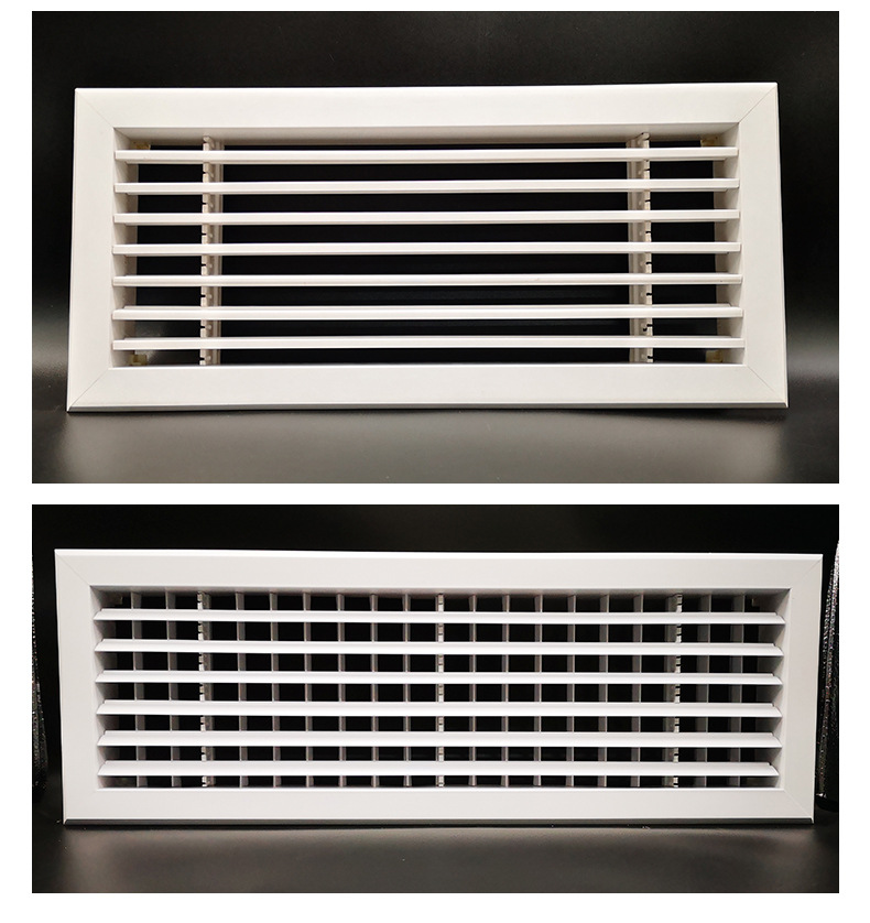 中央空调出风口abs塑钢条型新风单层双层可调百叶通风口厂家定制