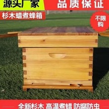 蜜蜂蜂箱全套养蜂工蜡蜂箱中蜂全套巢框带框巢础杉木养蜜蜂专用