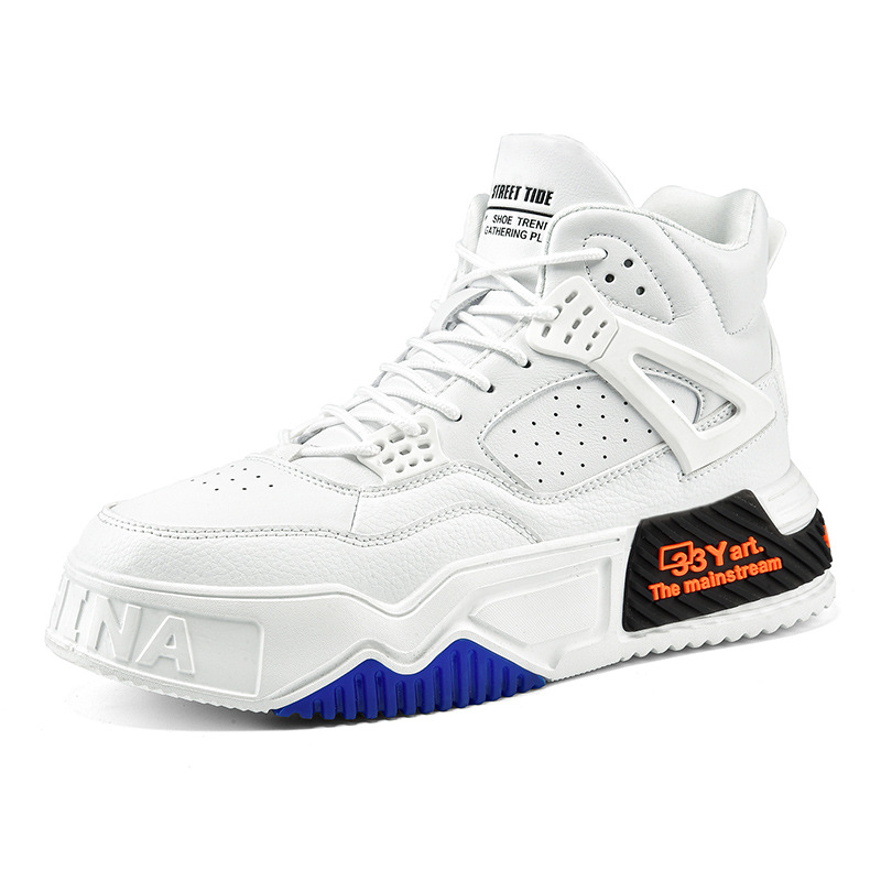 篮球鞋高帮潮鞋学生战靴秋冬厚底板鞋大码青少年球鞋aj运动鞋男鞋