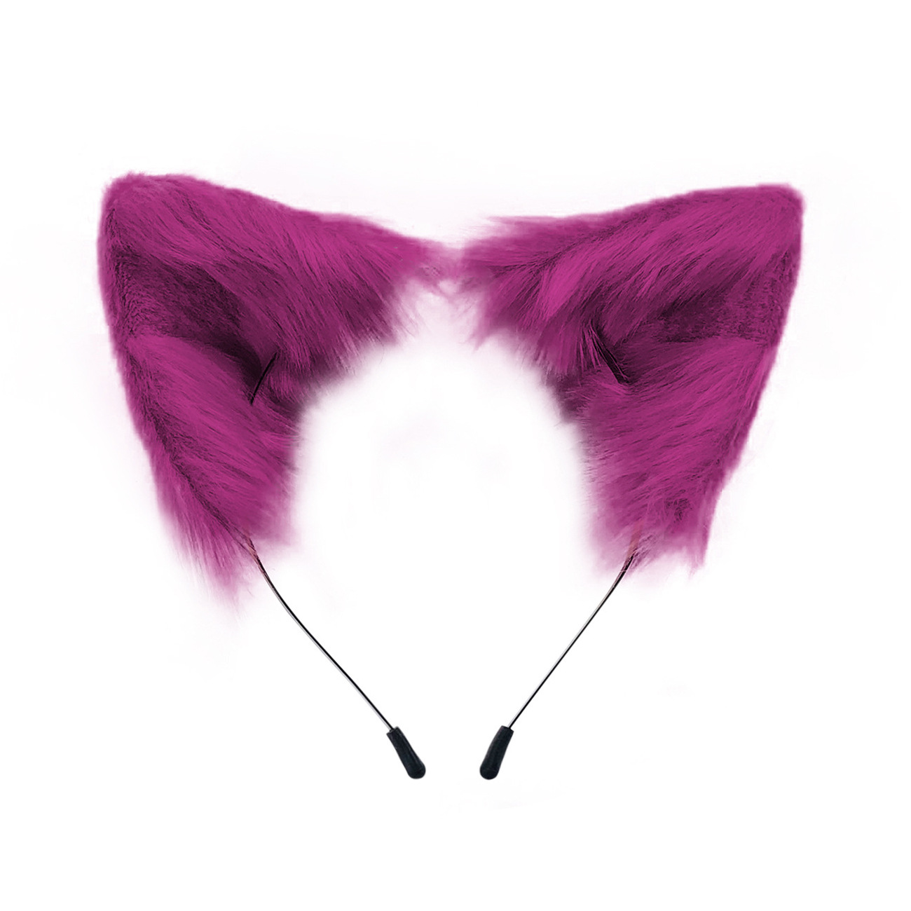 手作仿真狐狸猫耳朵头箍毛绒兽耳发箍cosplay装扮道具kc头饰配饰