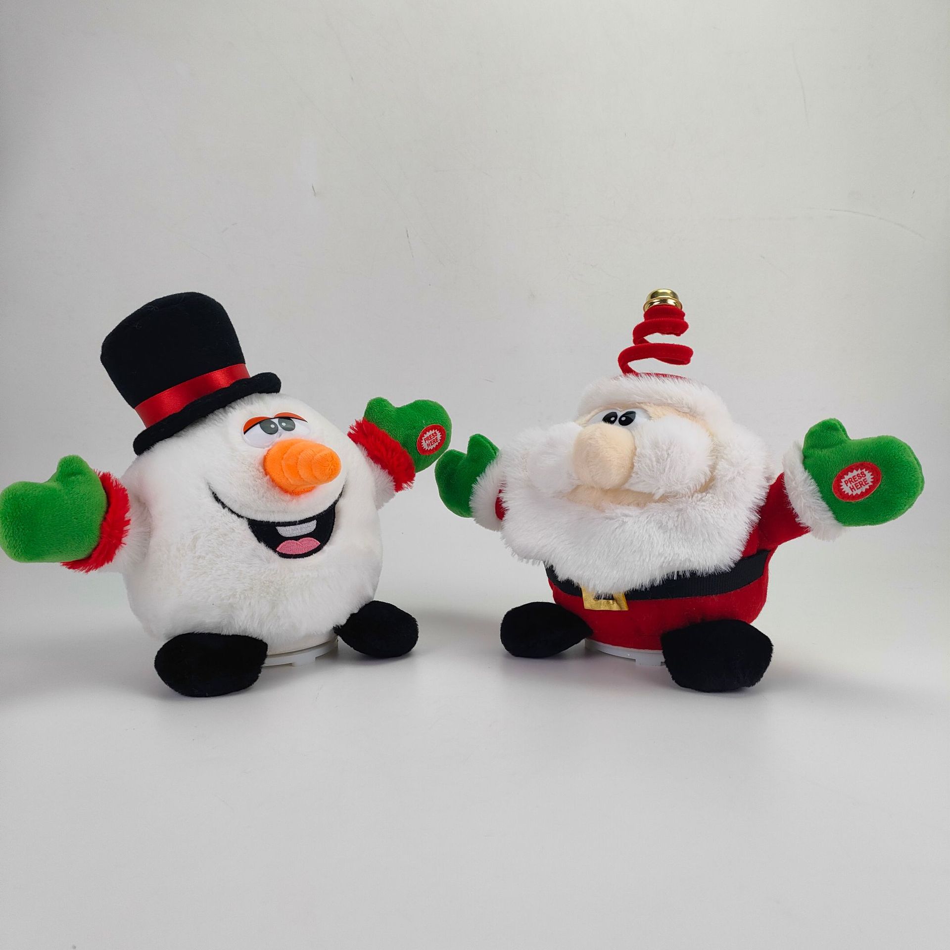 电动毛绒玩具圣诞节礼物圣诞老人跳舞会发光唱歌礼物圣诞雪人玩具