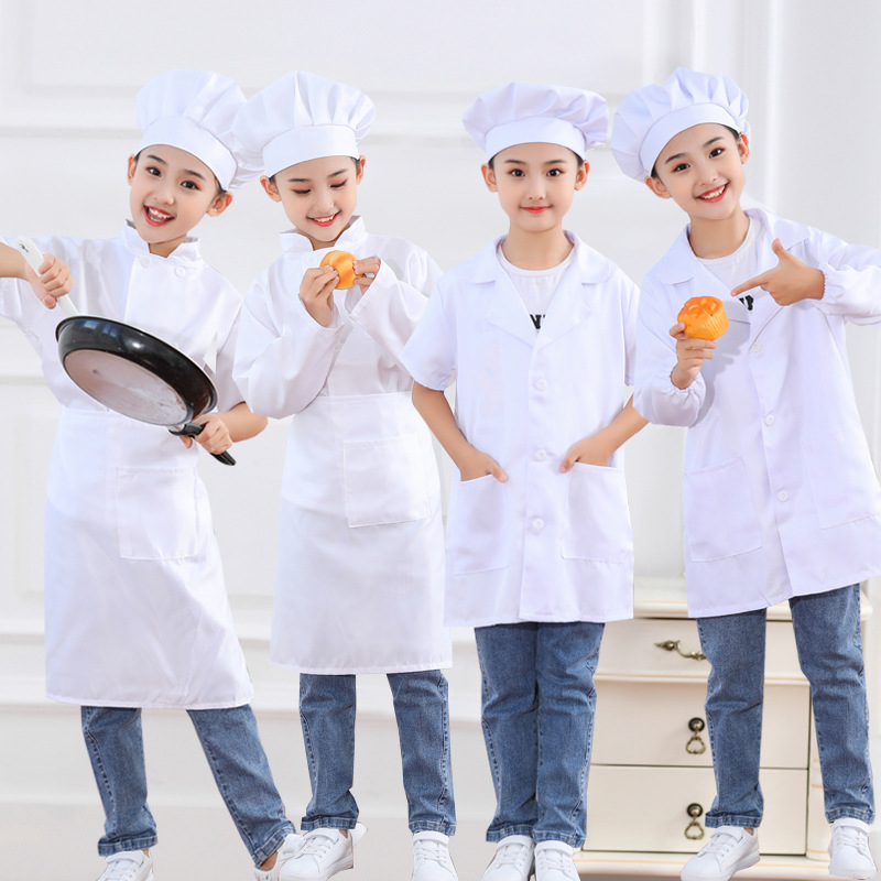 儿童厨师服套装中小学生学做饭劳动课服务员幼儿活动服装定 制