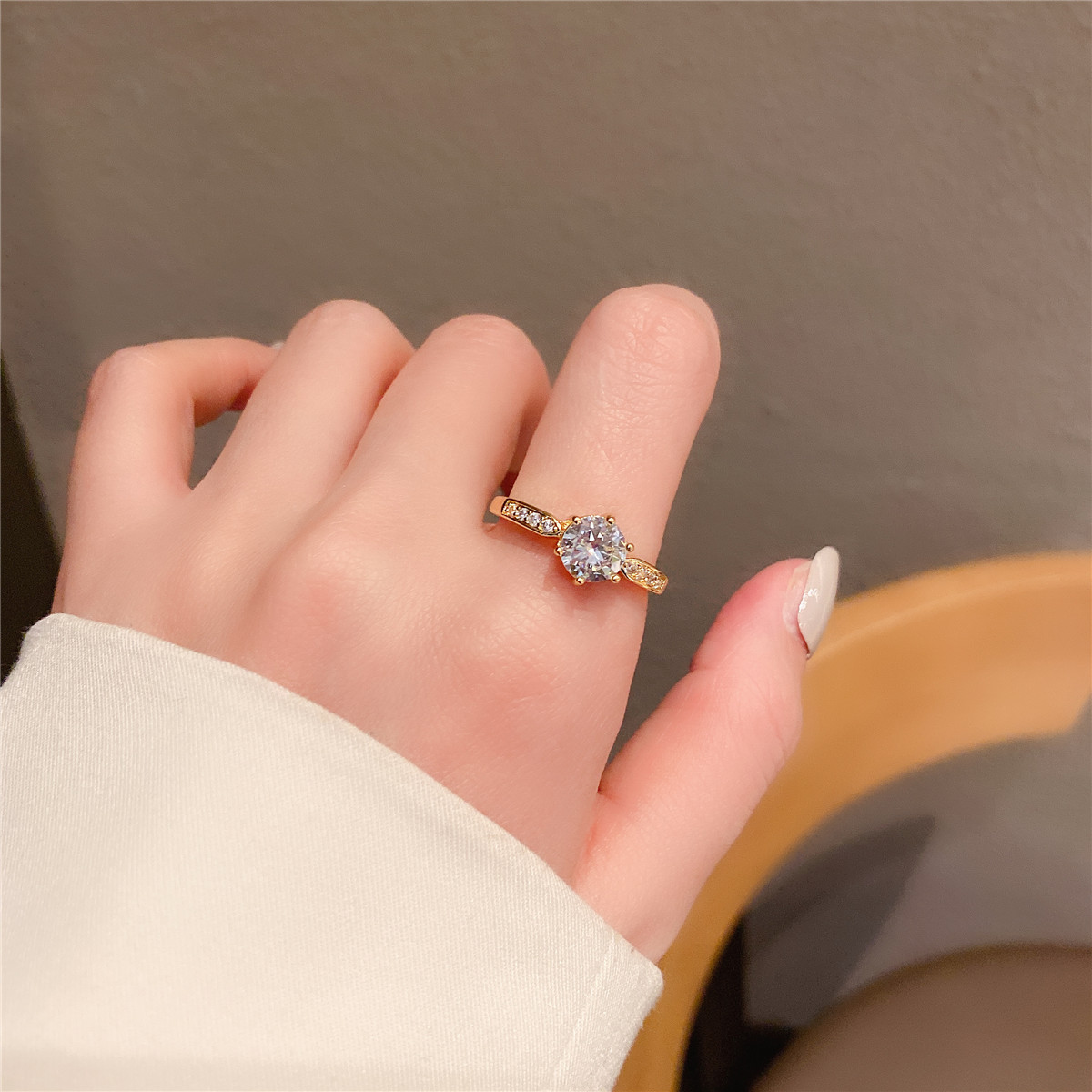 单款简约戒指  韩版ins风开口可调节情侣对戒ins风个性手饰对戒