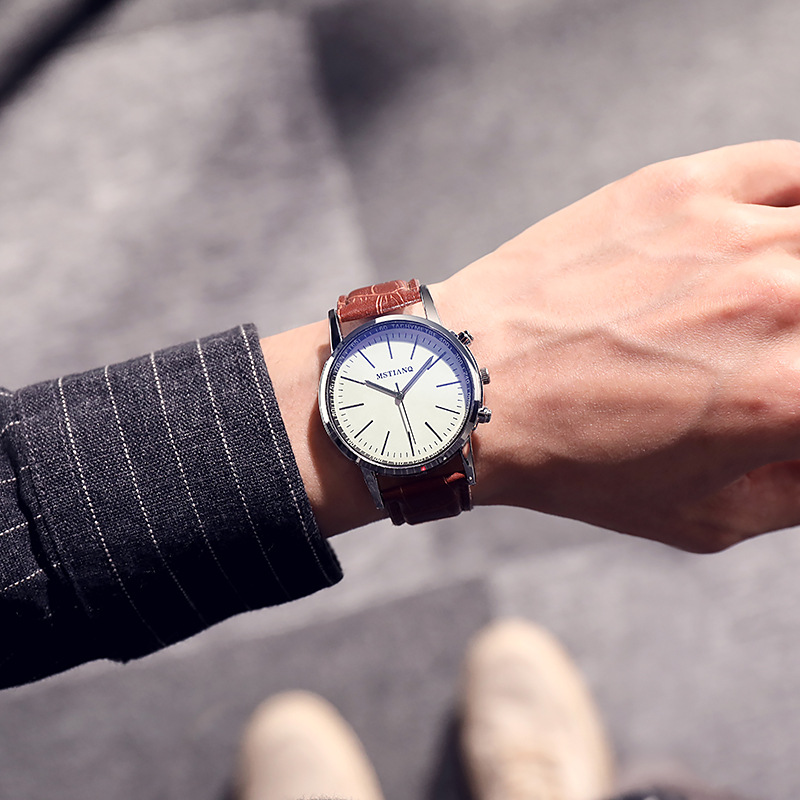 抖音网红ins风同款高颜值手表男韩版休闲商务男表情侣一对石英表