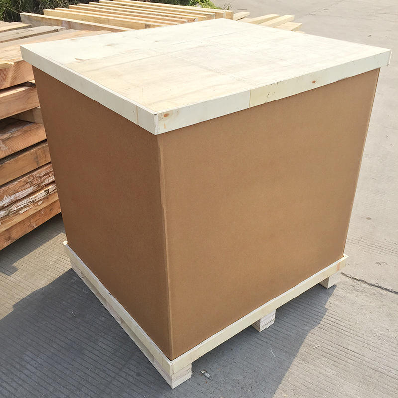 纸木结合围框箱带木托盘木盖高强度重型纸箱可拆卸蜂窝包装箱定制