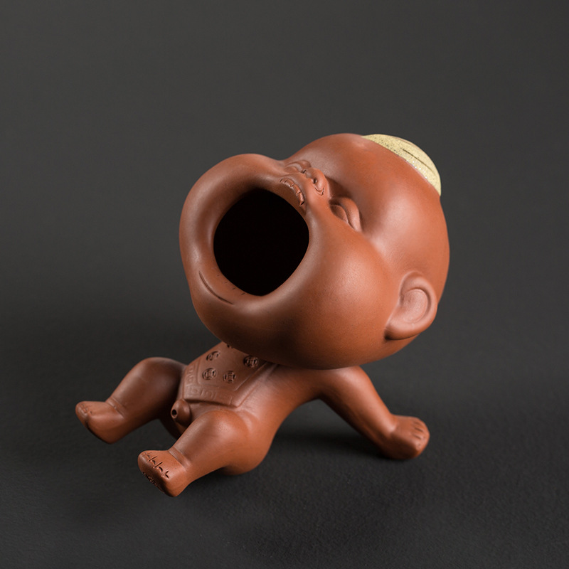 创意趣味喷水茶宠茶玩茶盘摆件紫砂撒尿娃娃尿童茶几茶空间装饰品