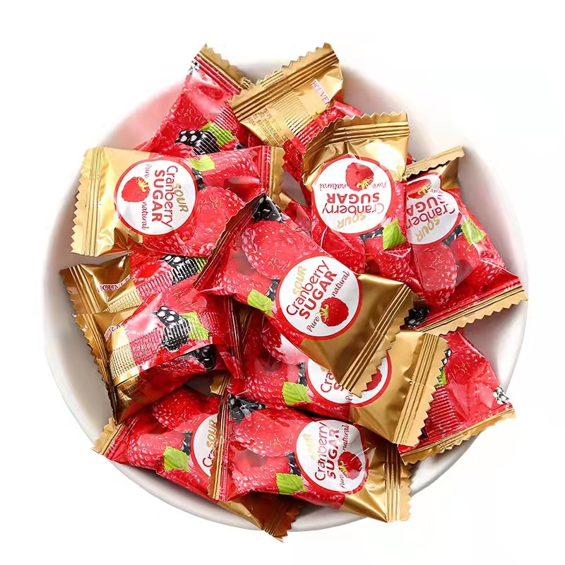 小牛顿houven蔓越莓味qq糖橡皮糖散装500克婚庆散装喜糖结婚糖果