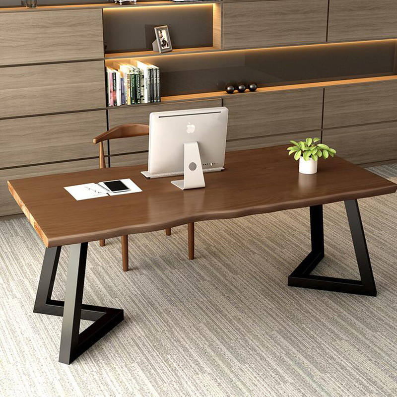 现代轻奢办公室办公桌书房写字书桌北欧实木茶桌家用台式电脑桌子