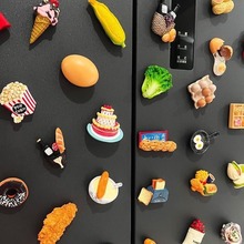 冰箱贴磁贴3d立体仿真食玩装饰吸铁石ins风个性创意摆件磁性贴