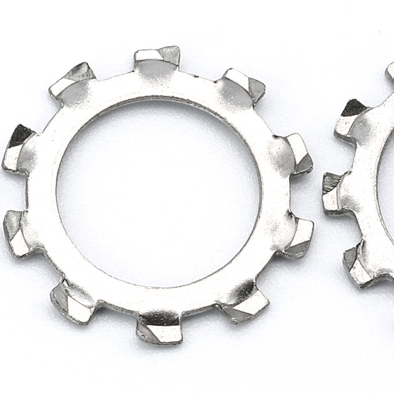304 Stainless Steel Outer Tooth Gasket Tooth-Shaped Anti-Skid Stop Locking Washer Stop Outer Tooth Gasket M3/M4/M5/M6
