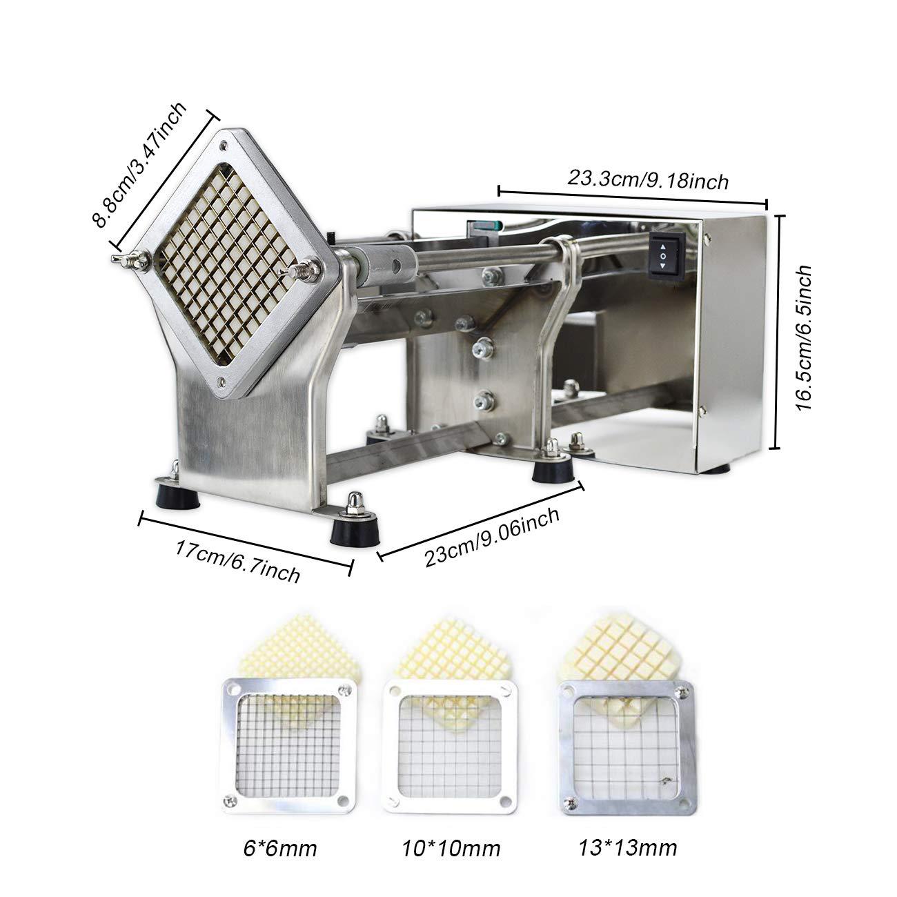 Semi-automatic Fruit and Vegetable Bar Cutting Machine Commercial Household Kitchen Equipment Radish Potato Cucumber Bar Cutting Machine Electric Potato Chip Machine