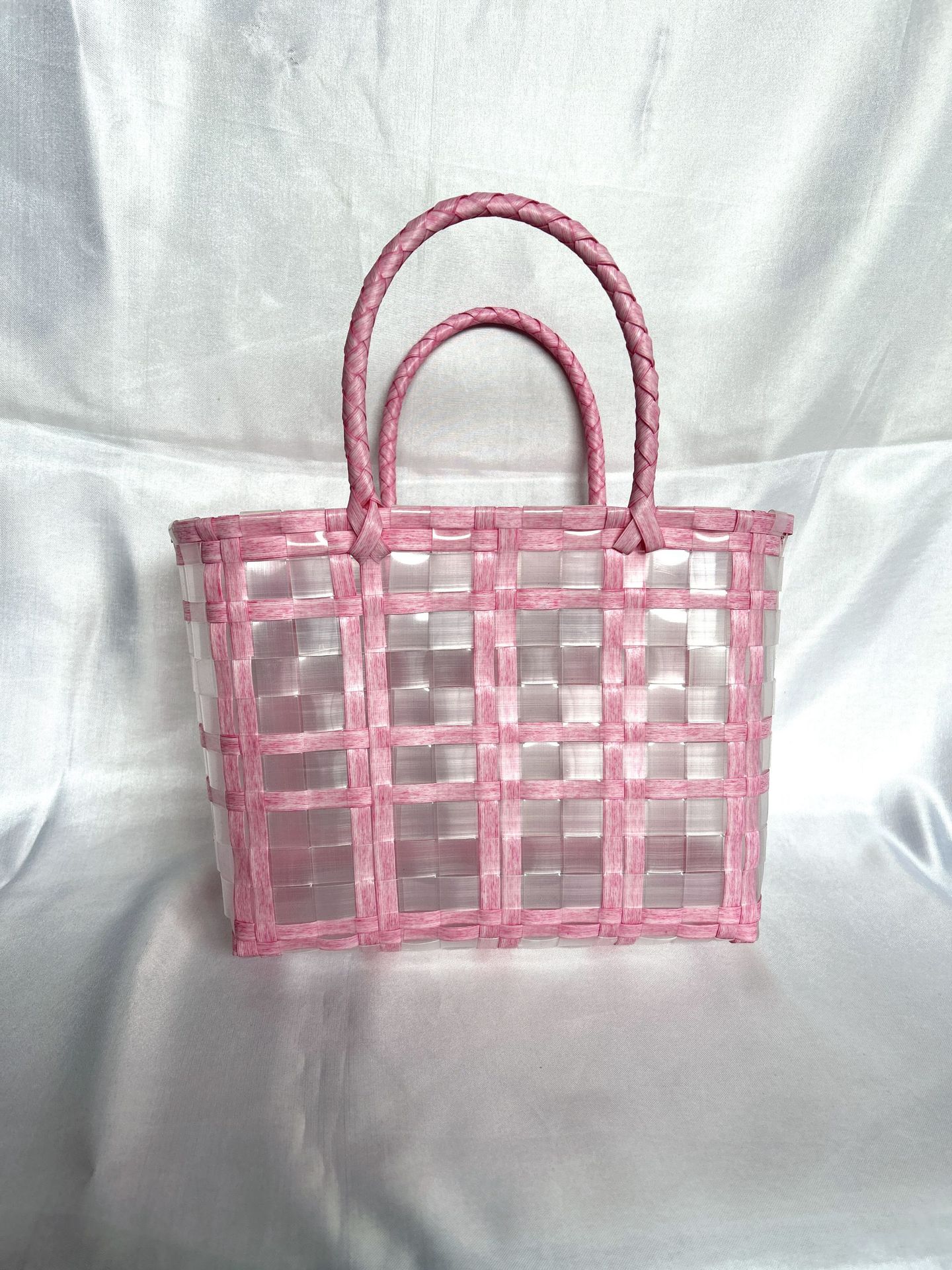 Manufacturer's Wholesale Women's Plastic Woven Bag Straw Bag Multi-Color Optional Large, Medium and Small Cabas Plastic Woven Bag