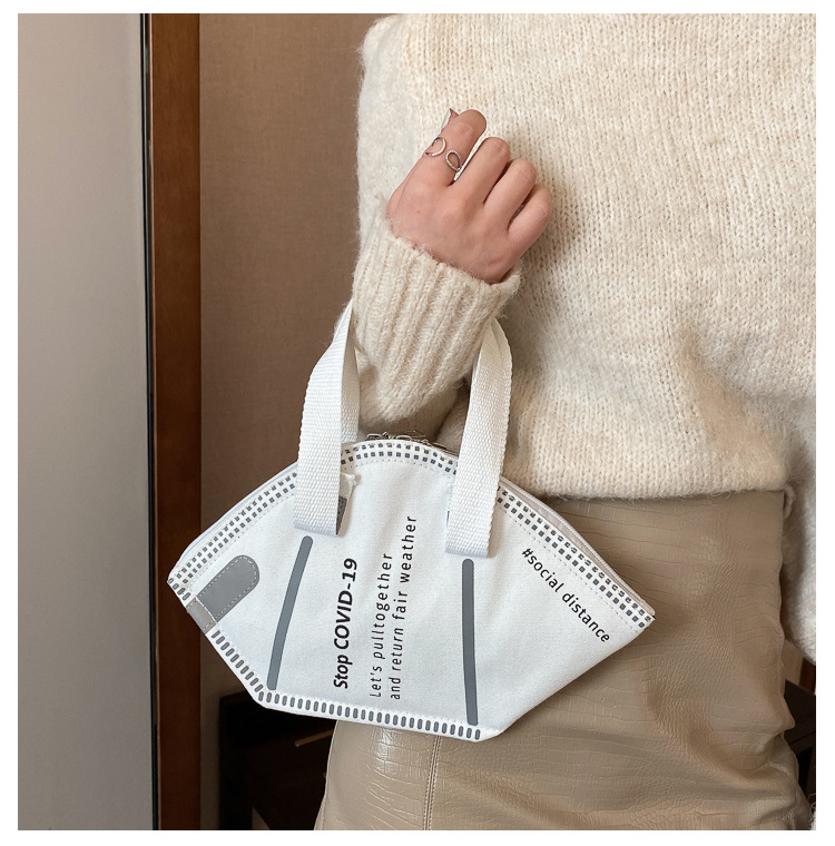 秋冬网红口罩包包女2020新款创意大容量托特单肩包流行手提休闲包