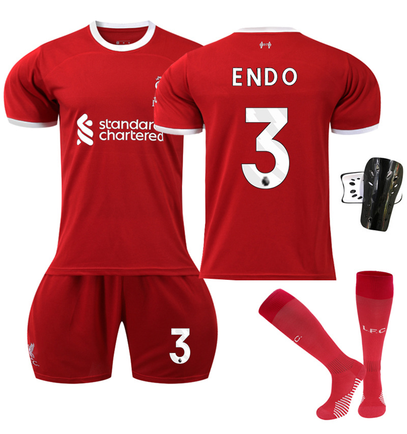 2324新款利物浦主场3号远藤航endo足球服日本球员儿童球衣现货