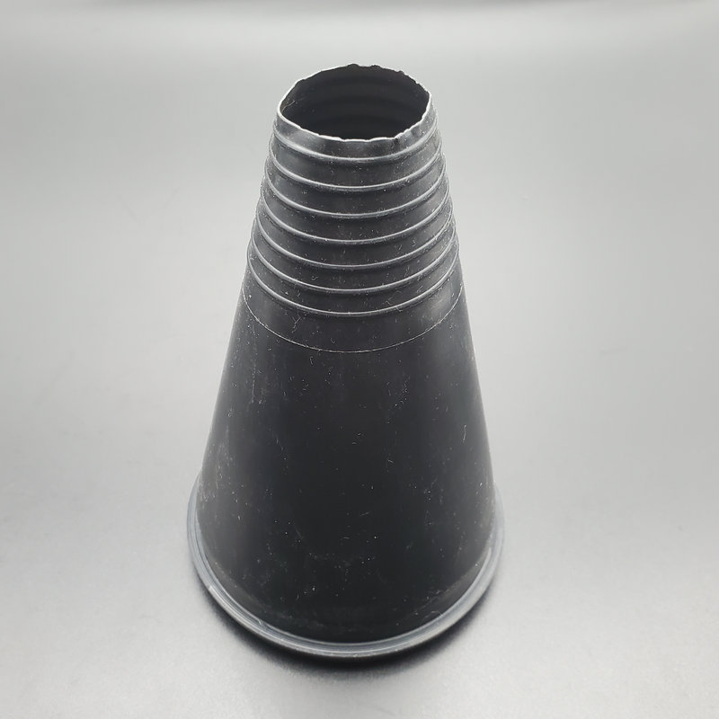 工厂开模定做硅胶保护套仪器设备防滑硅胶套 黑色加长圆锥硅胶套