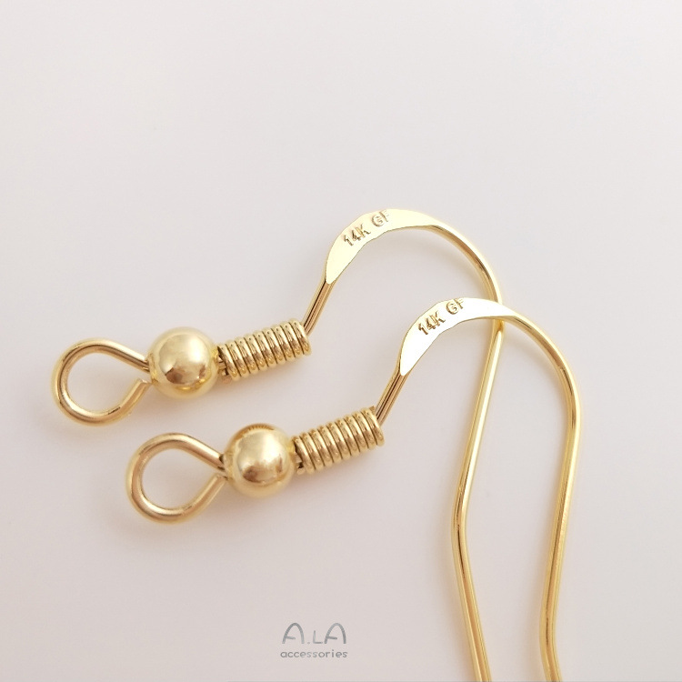 保色包真金敲钢印14kgf耳钩配件手工diy耳勾耳饰品手作基础材料