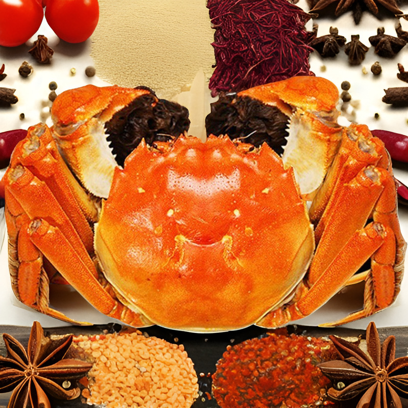 新品现货6只螃蟹黄公母蟹大螃蟹六月2.