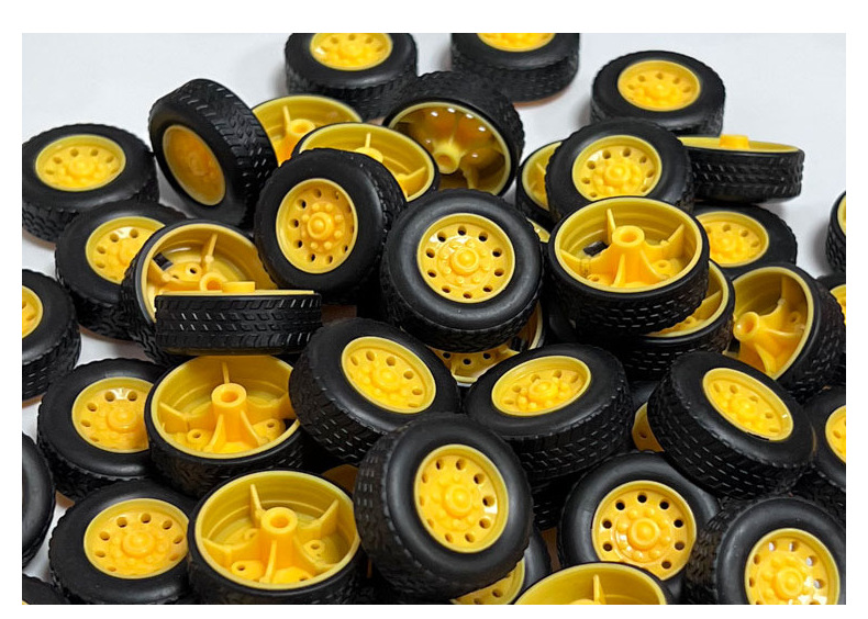 玩具车轮 橡胶小轮子 儿童小汽车轮胎diy玩具轮子可配轴长期供货
