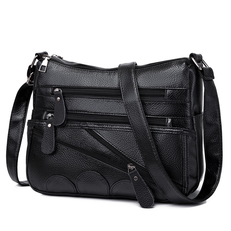 Women's Bag 2022 New Fashion Shoulder Lady Bag for the Middle-Aged Soft Leather Mother Bag Large Capacity Crossbody Backpack Wholesale
