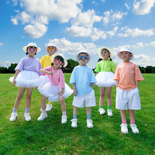 六一儿童演出服幼儿园小学生运动会表演服男童女童拉拉队蓬蓬裙子