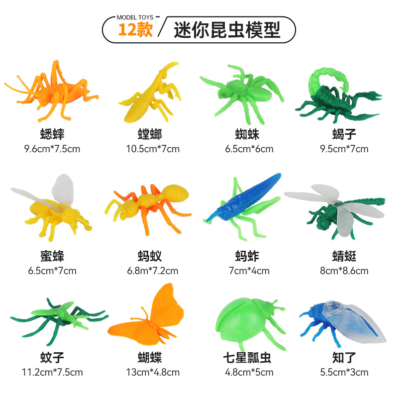 Cross-Border Children's Real Insect Toy Animal Model Hoppergrass Butterfly Scorpion Spider Ant Teaching Observation Ornaments