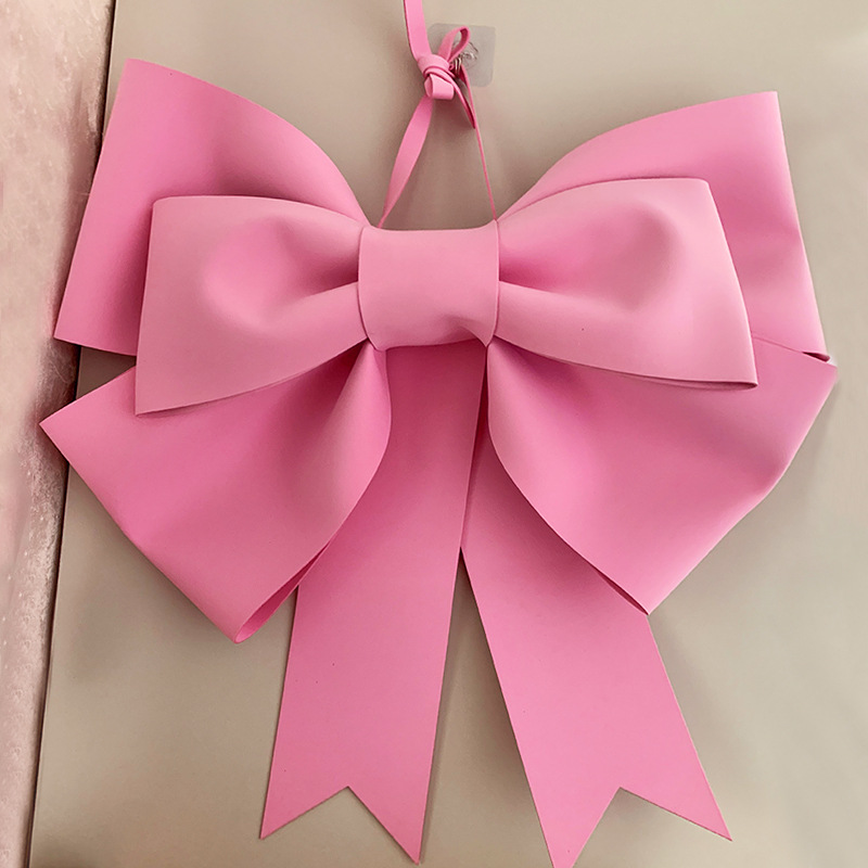 批发超大蝴蝶结装饰墙上红色粉色大号墙饰蓝色婚房电动车挂饰气球