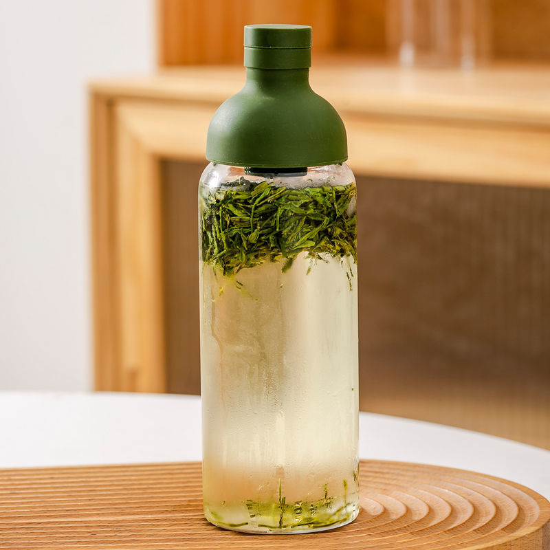 冷萃杯冷萃茶壶冰萃瓶冷泡茶水果茶过滤硅胶盖玻璃茶壶随身果汁杯