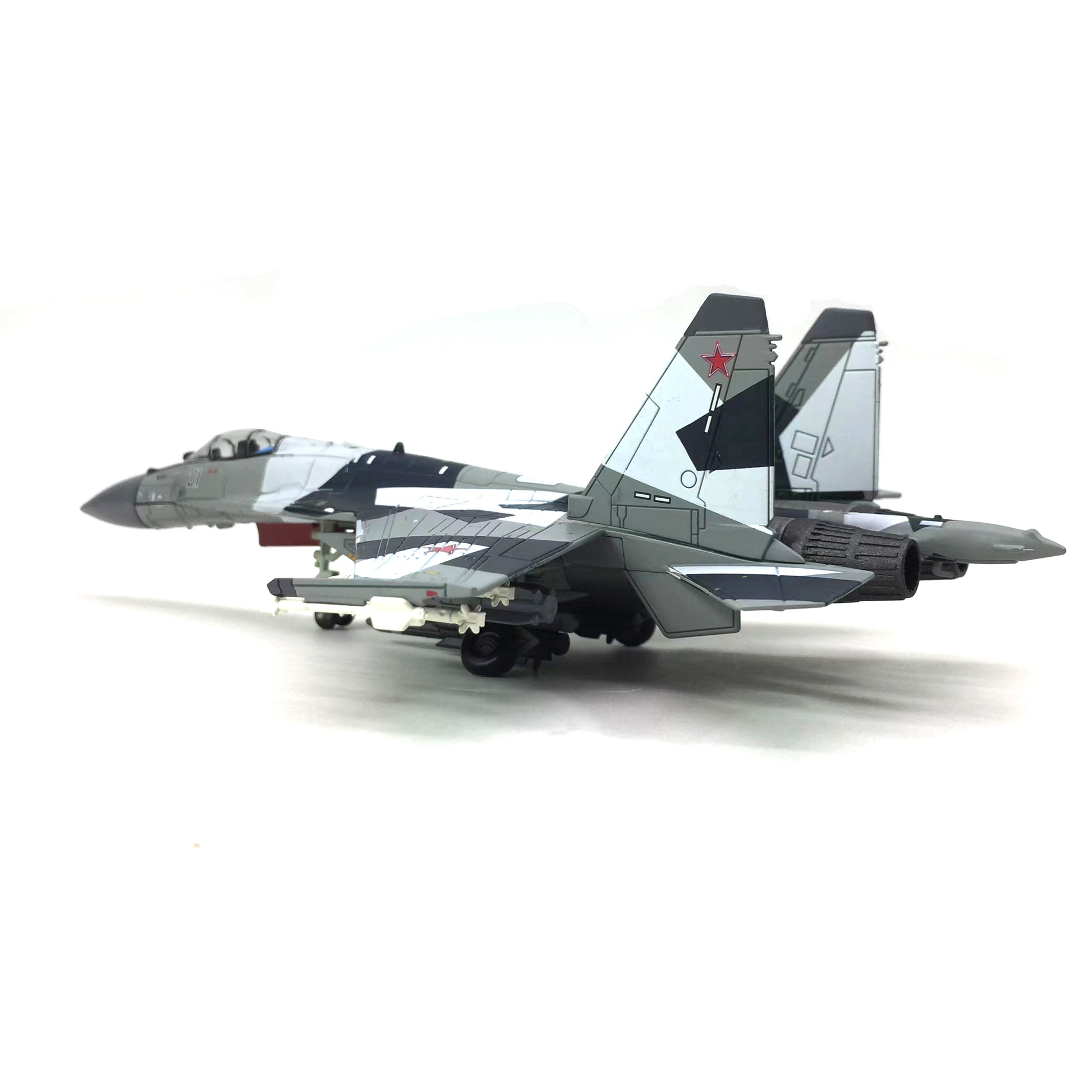 1/100俄罗斯苏35超级侧位多用途su-35战斗机仿真合金军事模型成品