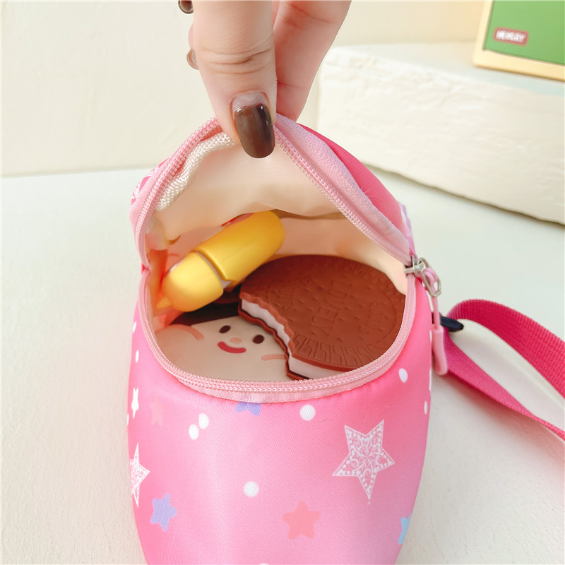 2023 Spring and Summer New Children's Bags Cartoon Pattern Oxford Cloth One Shoulder Crossbody Chest Bag Boys and Girls Wear Matching Storage Bag