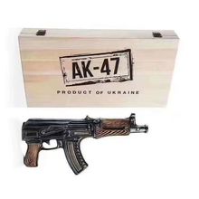 乌克兰进口洋酒白兰地 AK-47枪型酒木质礼盒装蒸馏酒陶瓷瓶700ml