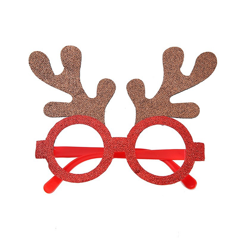 Christmas Glasses Children's Ball Party Decorations Plastic Funny Old Snowman Elk Glasses 2024 Christmas