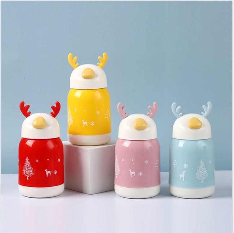 创意小鹿杯可爱卡通儿童鹿角杯圣诞灵鹿杯开业杯可定ogo