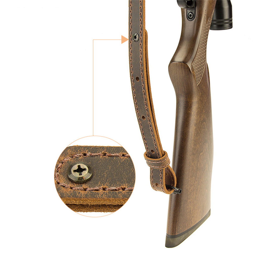 kosibate 猎枪户外 cs战术背带吊索 耐磨牛皮美式枪绳 gun sling