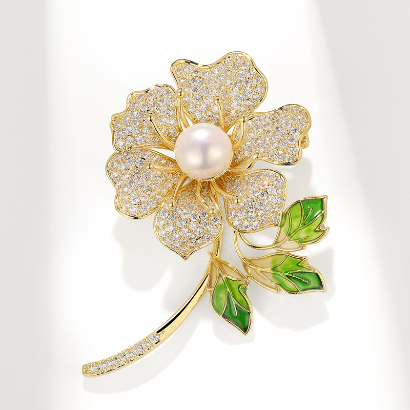 法式轻奢珐琅彩牡丹花胸针女 大牌设计胸花配饰-阿里巴巴