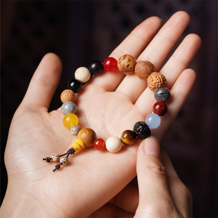 十八籽手串多宝菩提杭州18籽子十八子佛珠星月菩提批发古风手捻