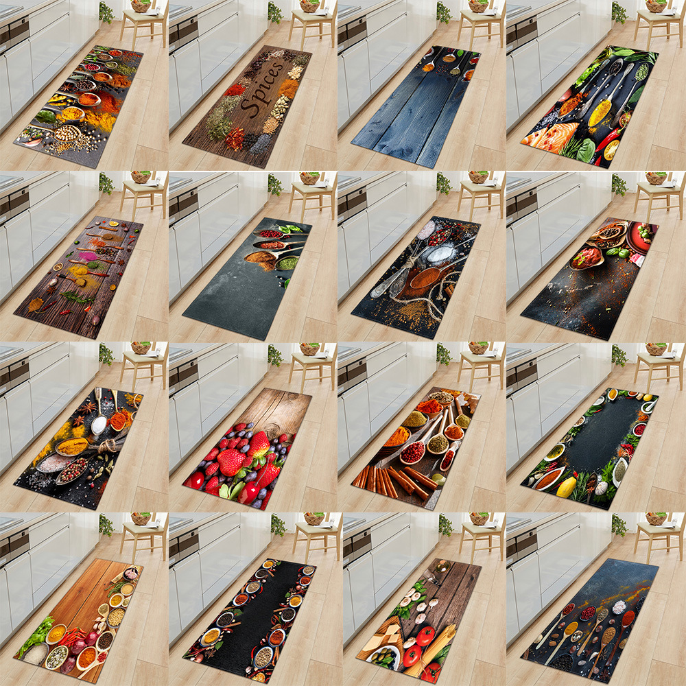 Cross-Border New Arrival Household Tableware Doormat Kitchen Absorbent Strip Bedroom Non-Slip Floor Mat Living Room Carpet One Generation