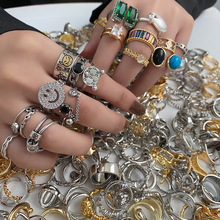 欧美复古时尚开口戒指女日韩学生简约小众ins设计感冷淡风食指环