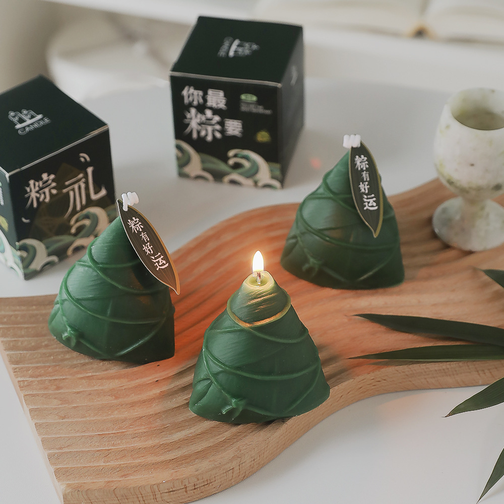 Dragon Boat Festival Zongzi Aromatherapy Candle Wholesale Candle Fragrance Gift Hand Gift Handmade Candle Shape Wax