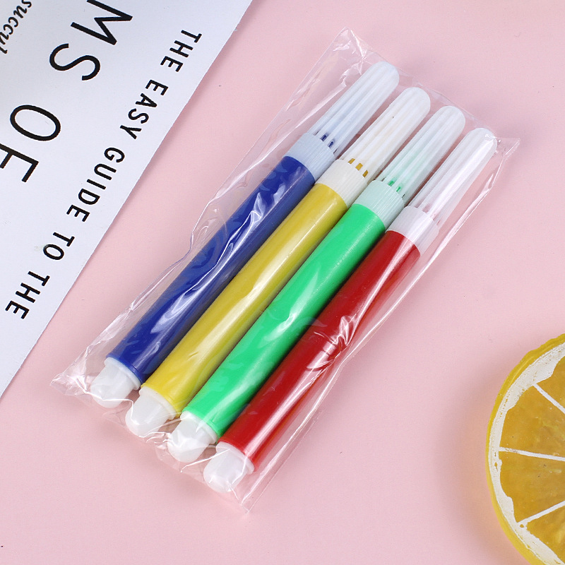 Children DIY Crayons for Graffiti Wholesale 4 Colors 6 Colors Mini Watercolor Pen Painting Supplies Toy Doodle Painting Pen Accessories