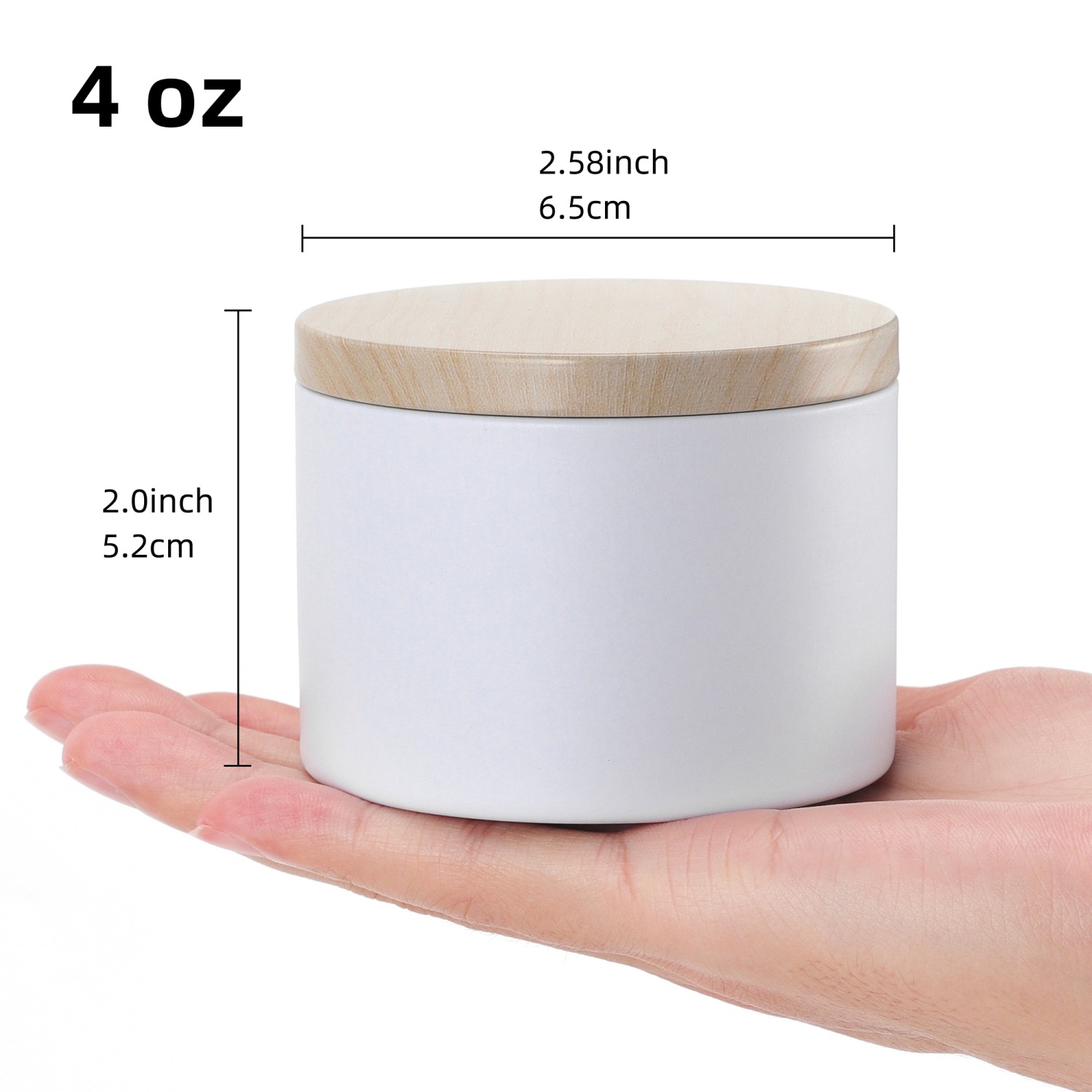 现货仿真木纹盖马口铁蜡烛罐4oz香薰蜡烛铁罐8oz黑色白色喜糖罐