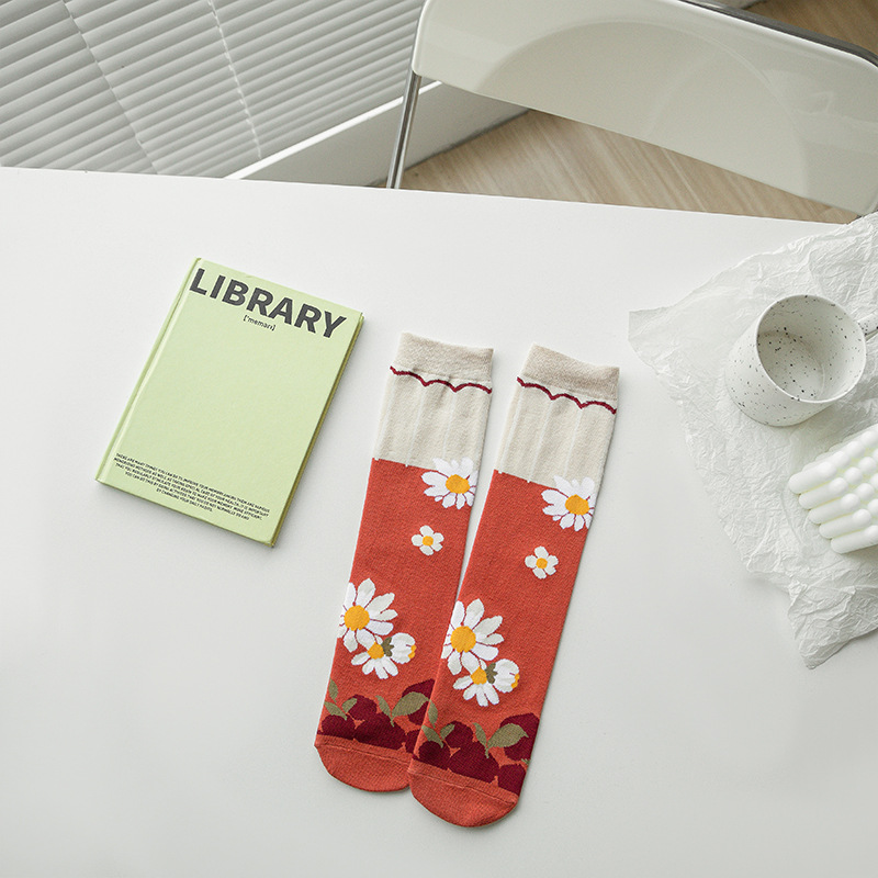 Autumn and Winter New Winter Milk Tea Series Tube Socks Sweet Cute Japanese Style Personality Trendy Socks Factory Wholesale