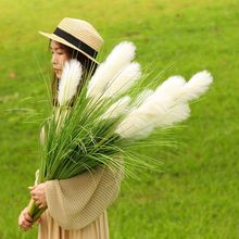 卢苇草花狗尾巴草绿植落地客厅会所时尚装饰物庭院风格摆件