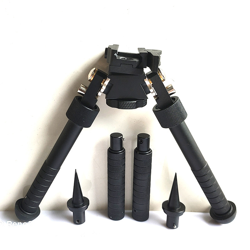 全金属20mm夹口360度旋转v8加长伸缩折叠两脚架